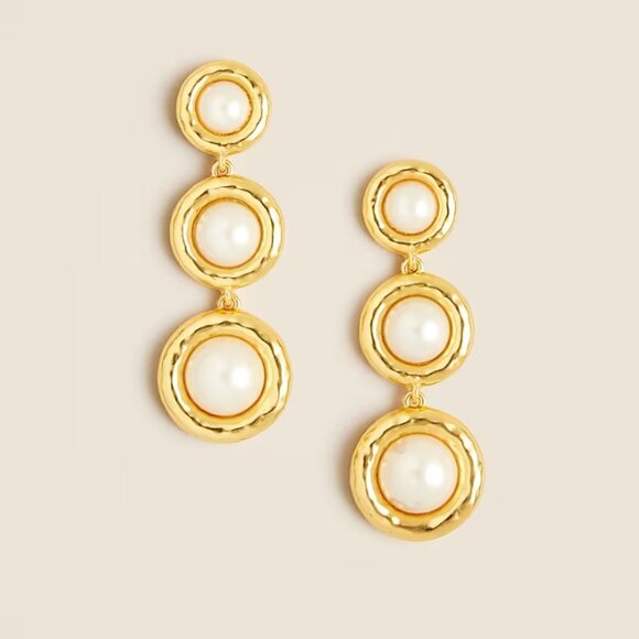 J.Crew Inset Pearl Tiered Earrings - Picture 3 of 7
